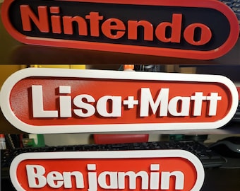 Custom Nintendo Style Name Sign/Nameplate