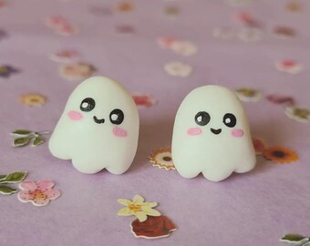 Kawaii Ghost studs