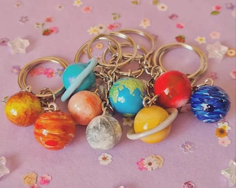 Solar System keychain