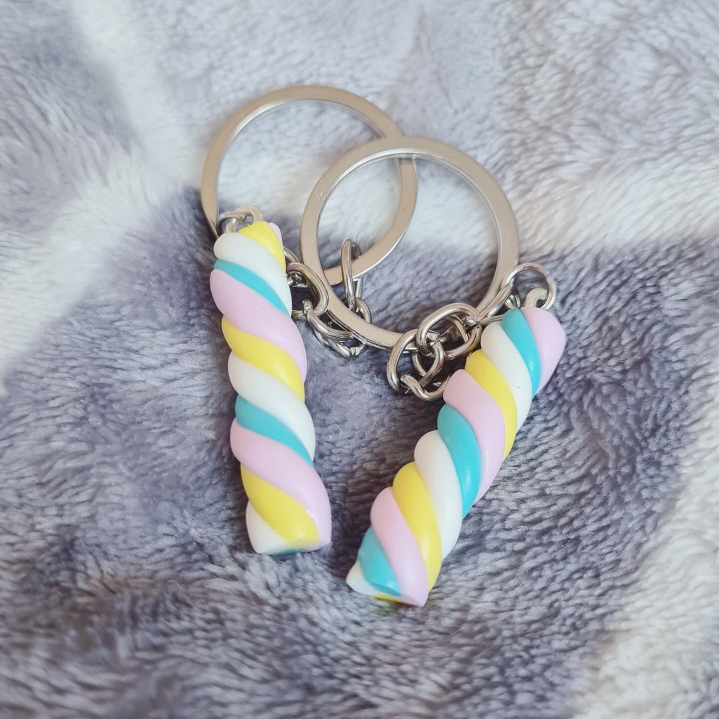 Twisted Marshmallow keychain Etsy