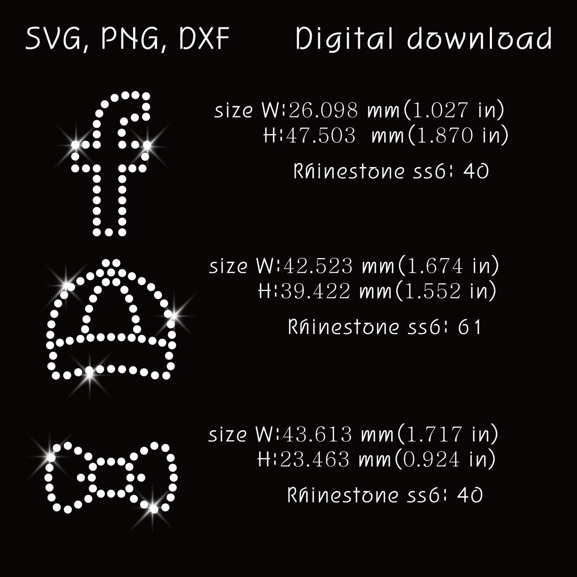 Rhinestone Racket Icon Small Icon Download, Ss6 Rhinestone Templates , Svg, Png, Dxf - Etsy