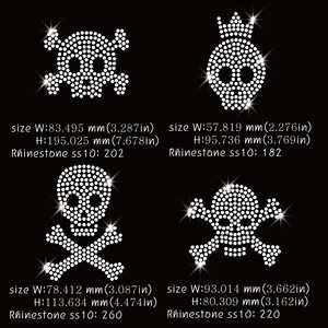 Mini Skulls, Download, Ss10 Rhinestone Templates, Svg, Png, Dxf - Etsy