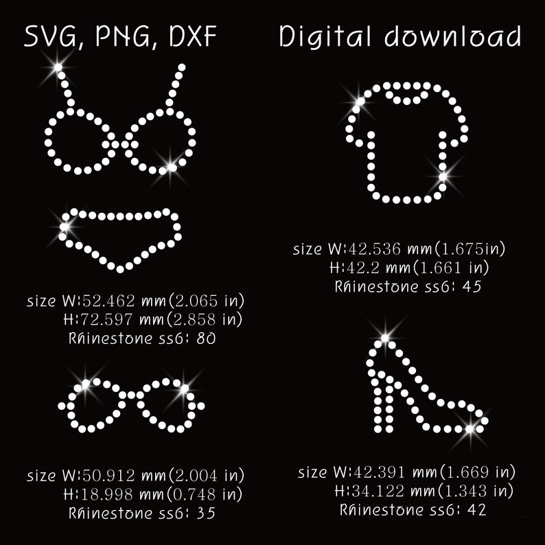 Rhinestone Racket Icon Small Icon Download, Ss6 Rhinestone Templates , Svg, Png, Dxf - Etsy