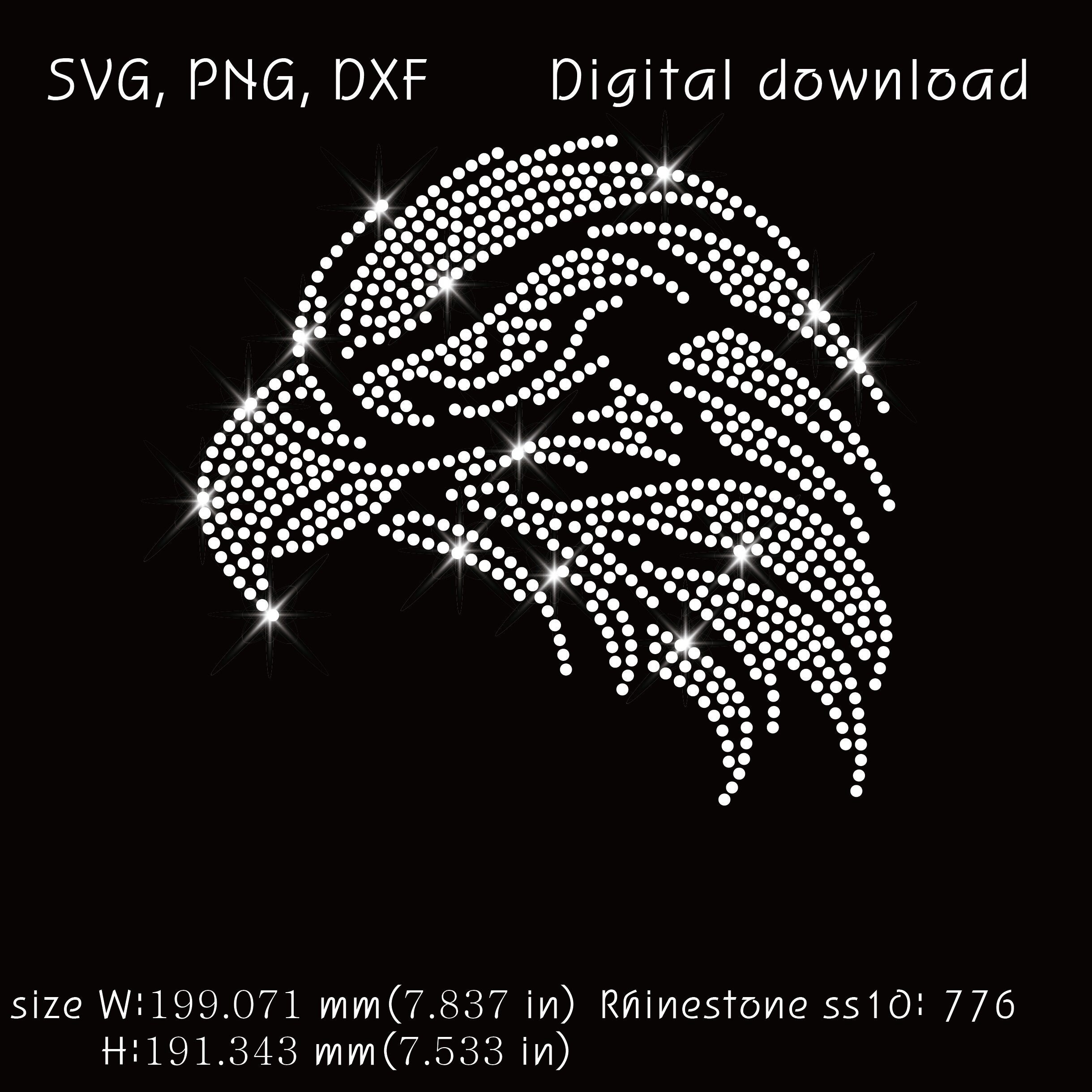 Hawk Download, Ss10 Rhinestone Templates, Svg, Png, Dxf - Etsy