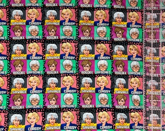 Golden Girls Fabric Cotton Lycra Tumbler Cuts