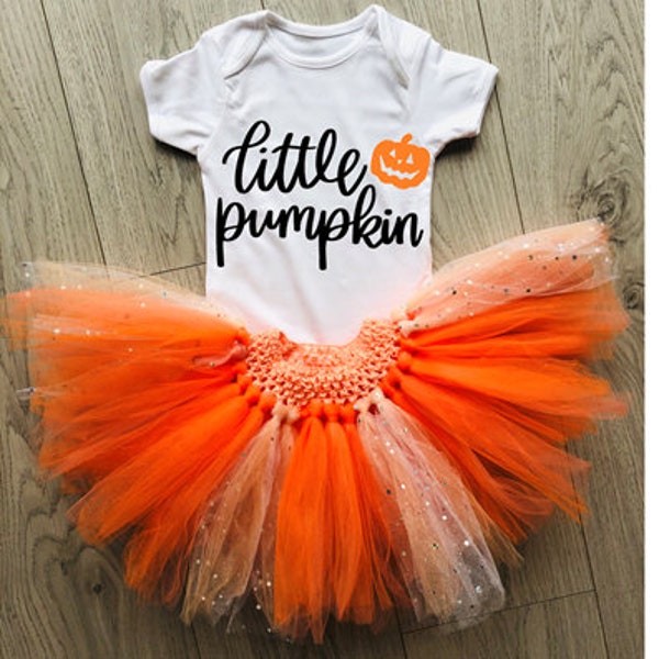 Baby Girl Toddler Halloween Pumpkin Tutu Outfit, Halloween Pumpkin Fancy Dress Costume, Halloween Tutu Costume