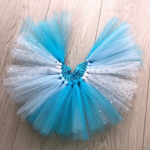 Princess Elsa inspired Blue Snowflake ice queen fairy Christmas Tutu skirt handmade tutu skirt