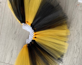 Baby Girl Tutu Black & Yellow tutu Bee, wiggles dress up birthday outfit party dress up tutu