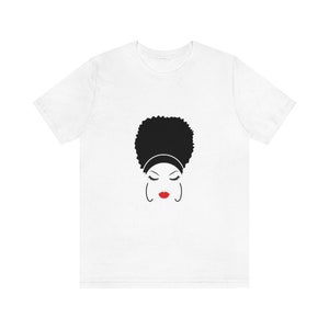 Black Woman Silhouette Unisex Jersey Short Sleeve Tee