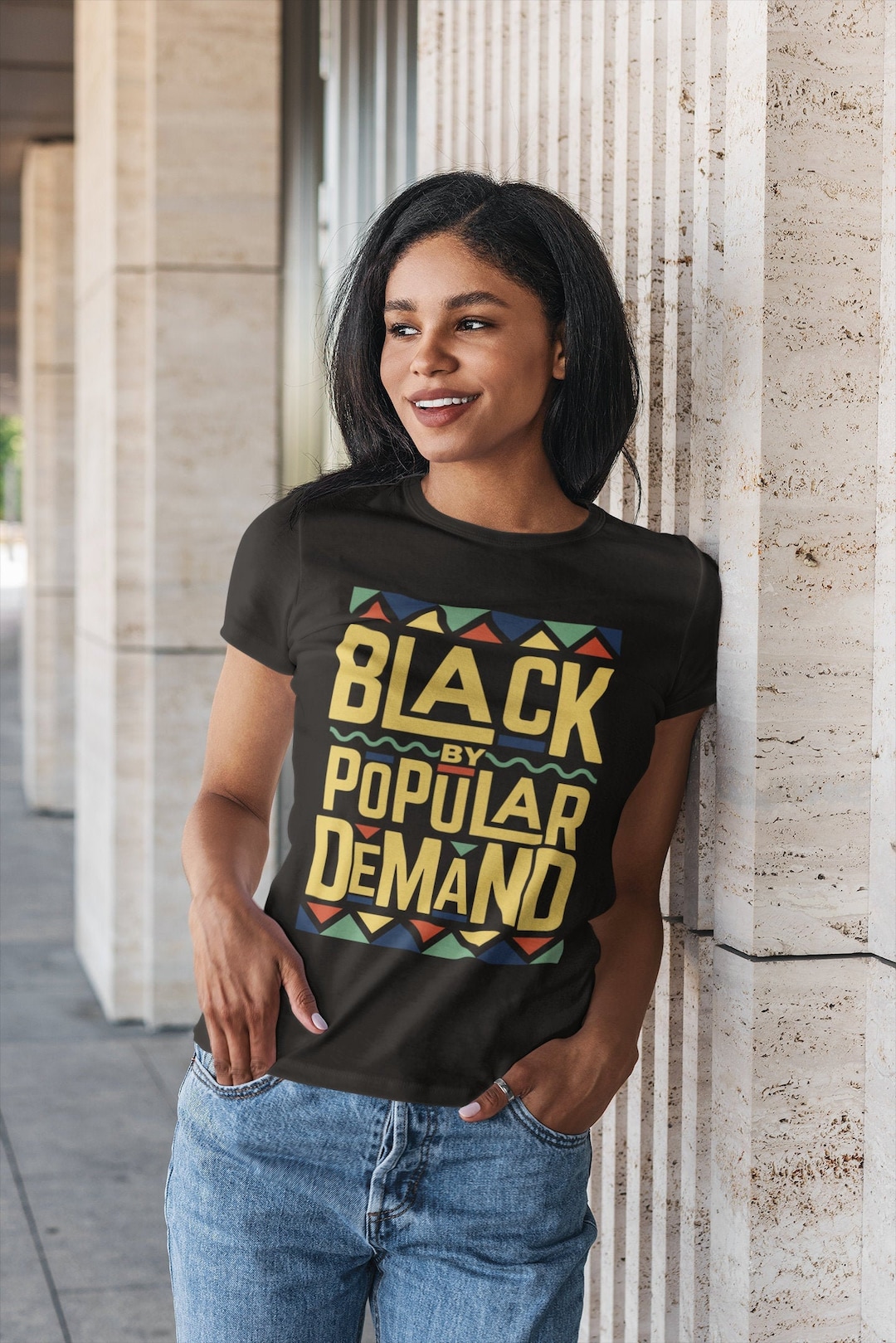 100% black woman 黒人 tシャツ 90s Black by Popular Demand Unisex Tee | 90s Style - Black History