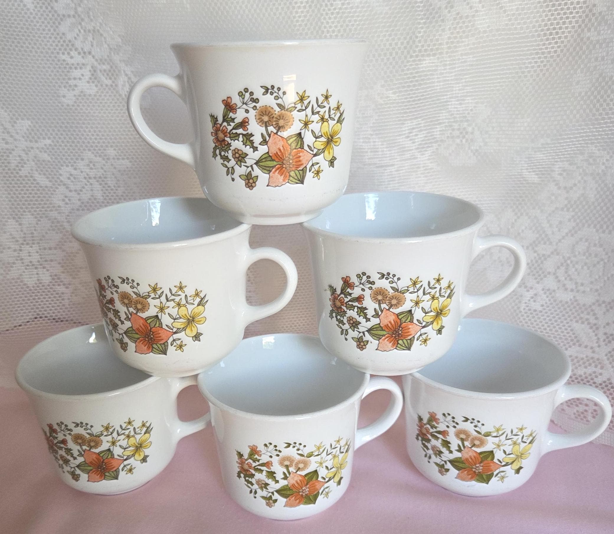 Porcelain Tea Set Teko Corelle Cawan Corelle Plum Teko Corelle