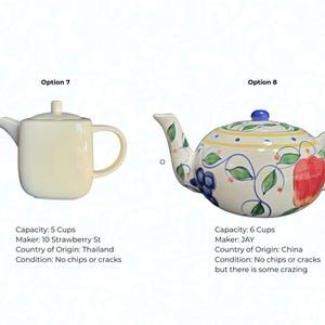 Teapot Collection: Global Mismatched Teaware for Tea Parties and Decor, Bridal Tea Party image 5