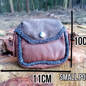 Belt bag cosplay leather medieval belt bags ammo spell potion purse bag adventure skyrim ren fair medieval larp fantasy dead by daylight image 3