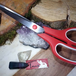 Tijeras de 9" para manualidades, tijeras de acero inoxidable con mango suave y hoja larga para material de costura
