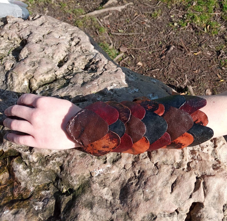 Medieval Wrist Armour Braces Leather Vambraces Wrist Guards Etsy