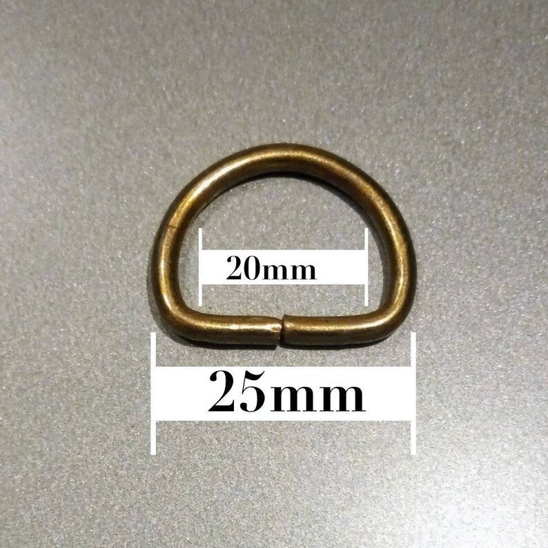 25mm Brass D Rings for Bags Purses Key Ring Clips Bag Etsy UK