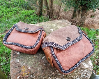 Sac ceinture en cuir cosplay sacs ceinture médiévaux munitions sac à main potion sortilège aventure skyrim ren fair GN médiéval fantasy mort à la lumière du jour