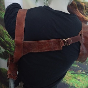 Tomb Raider Pistolenhalfter eine Over Arm Pistole Gürtel Weste Kurtis Trent Körperholster prop Leder Uncharted Cosplay handgemachte Pistole
