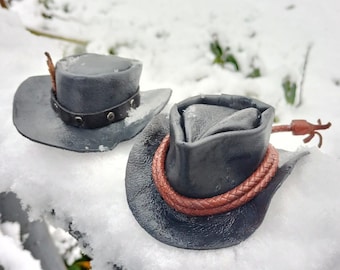 John marston and Arthur Morgan hat miniature cowboy hat red read 2 rdr hat John marstons hat small size display hat cat dog pet redemption