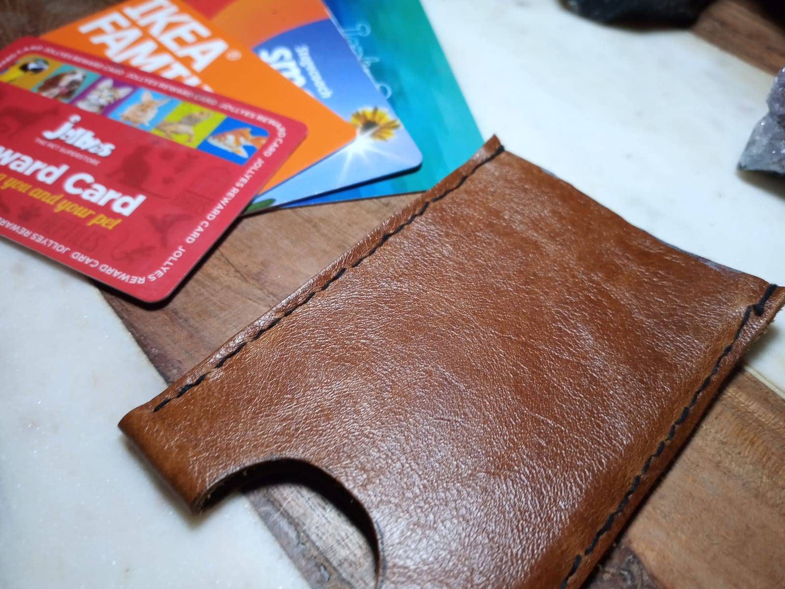 Portatarjetas de cuero para hombre cartera para hombre con