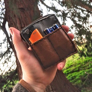 Die mini handheld EDC Ledertasche Portemonnaie Bushcraft Gadget Schlüsselhalter Motorrad Werkzeug wandern Ranzen Tasche Steck Fall Organizer