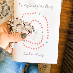 Complete Scriptural Rosary book, 4x6, watercolor, devotional, lent, advent