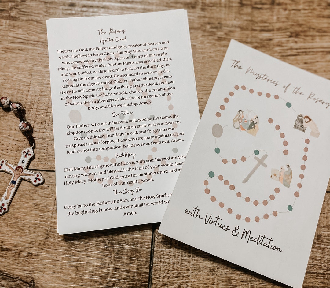 Complete Mysteries of the Rosary Card Set With Biblical Reflections ...