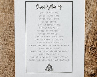 Christ Within Me- Prayer of St. Patrick Wall Art