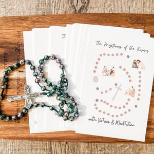 Complete kaartenset Mysteries of the Rosary met bijbelse reflecties DIGITALE DOWNLOAD