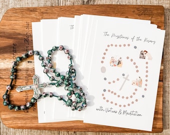 Complete Mysteries of the Rosary Card Set with Biblical reflections DIGITAL DOWNLOAD