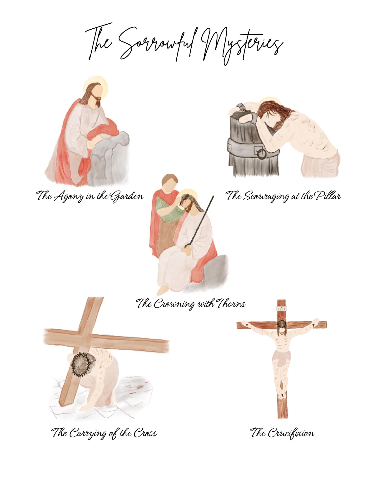 Mysteries of the Rosary Wall Art- DIGITAL DOWNLOAD - Etsy