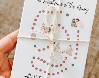 Complete Mysteries of Rosary Card Set, 4x6 watercolor, lent, Instant download, easter