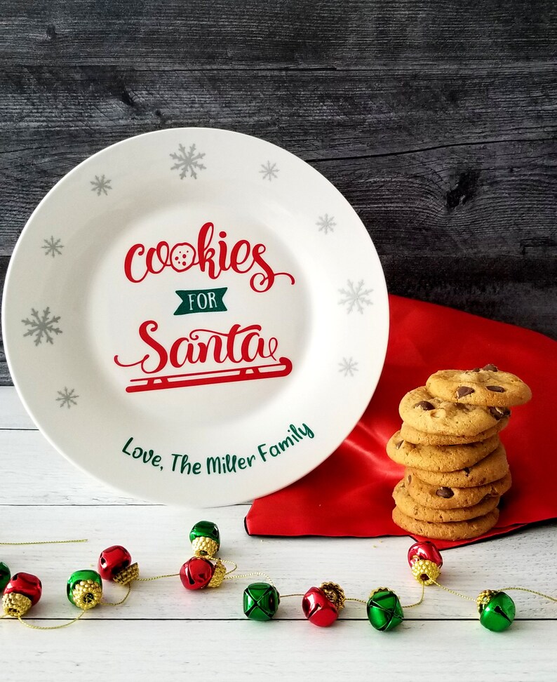 Cookies and milk for Santa personalized plate and mug with Etsy