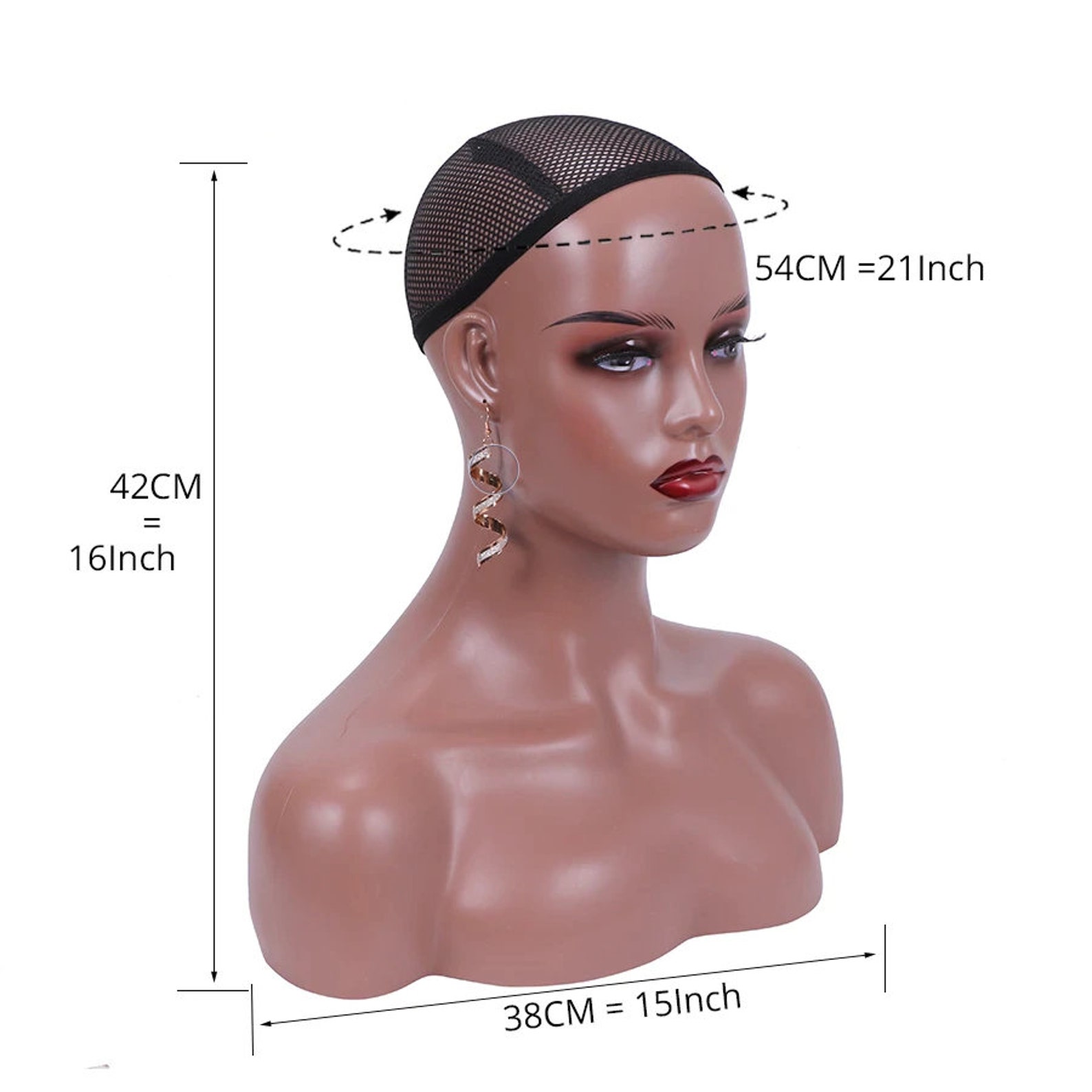 Mannequin Head For Wig Jewelry Display Female Wig Stand With Etsy