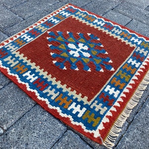 Rustic Kilim Rug, Small Handwoven Rug, Kilim Rug, Rustic Rug, Wool rug, Flatweave Rug, Home Decor, Door Mat 369