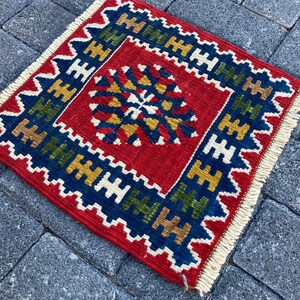 Boho Rug, Turkish Rug, Small Kilim Rug, Handmade Bath Rug, Kitchen Rug, Oushak Rug, Farmhouse Rug, 359