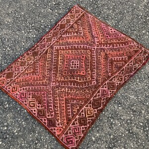 Tapis Kilim en jute tissé à la main, 2,4 x 2,0 pieds, tapis Kilim turc, tapis Kilim vintage, tapis Boho Kilim, tapis kilim décoratif, 560