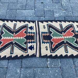 Small Kilim Runner, Small Kilim Rug, Turkish Kilim Rug, Vintage Kilim Rug, Bohemian Kilim Rug, Decorative Kilim Rug, 379