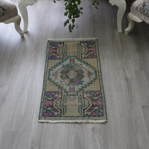 Alfombra pequeña vintage, envío gratis, alfombra turca, alfombra de colores, alfombra oushak, alfombra tejida, alfombra hecha a mano, alfombras en mal estado, alfombra elegante 67