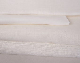 PURE Medium weight linen fabric  by the yard  meter natural 150 cm width 400gsm 200gsm upholstery offwhite sewing extra heavy gauze sack