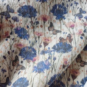 Hanky Linen Easy Crop Flood in Vivid Blue