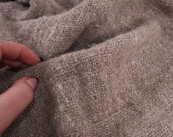 PURE undyed  heavy weight linen fabric by the yard  meter natural 150 cm width 400gsm 200gsm upholstery curtains sewing  sack