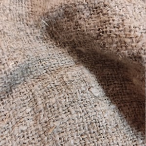 PURE Medium weight linen fabric by the yard meter natural 150 cm width 400gsm 200gsm upholstery curtains sewing extra heavy gauze sack image 6
