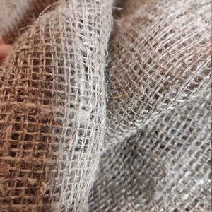 PURE Medium weight linen fabric by the yard meter natural 150 cm width 400gsm 200gsm upholstery curtains sewing extra heavy gauze sack image 4