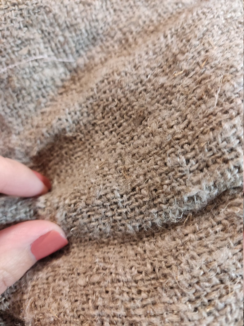 PURE Medium weight linen fabric by the yard meter natural 150 cm width 400gsm 200gsm upholstery curtains sewing extra heavy gauze sack image 3