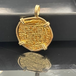 14k Solid Gold Atocha Shipwreck Treasure Mel Fisher Gold Coin Pendant ...