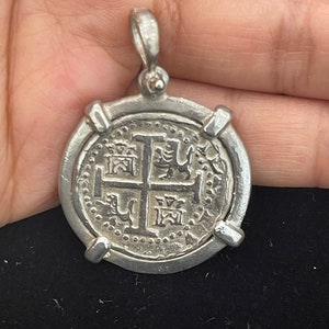 Atocha Shipwreck Silver Coin Pendant: Mel Fisher Treasure