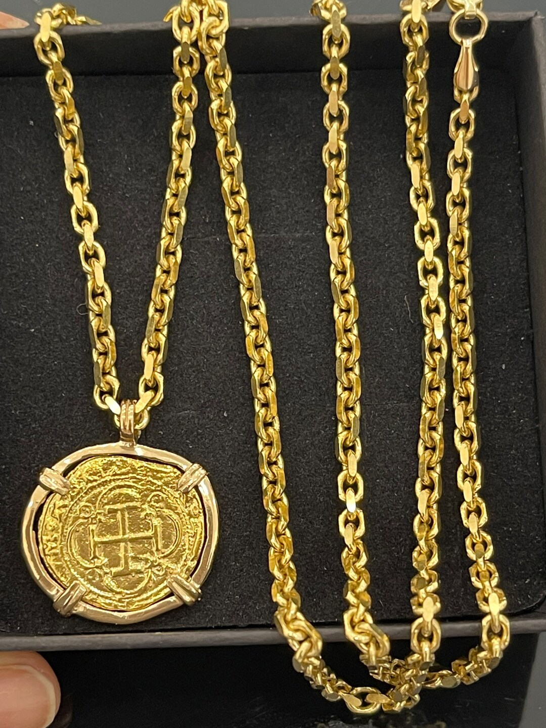 14k Handmade Atocha Shipwreck Gold Coin Pendant With 14k Solid - Etsy