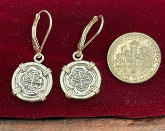 ATOCHA Coin Earrings 925 Sterling Silver Hooks Sunken Treasure ATOCHA Coin Earrings 925 Sterling Silver Hooks Sunken Treasure