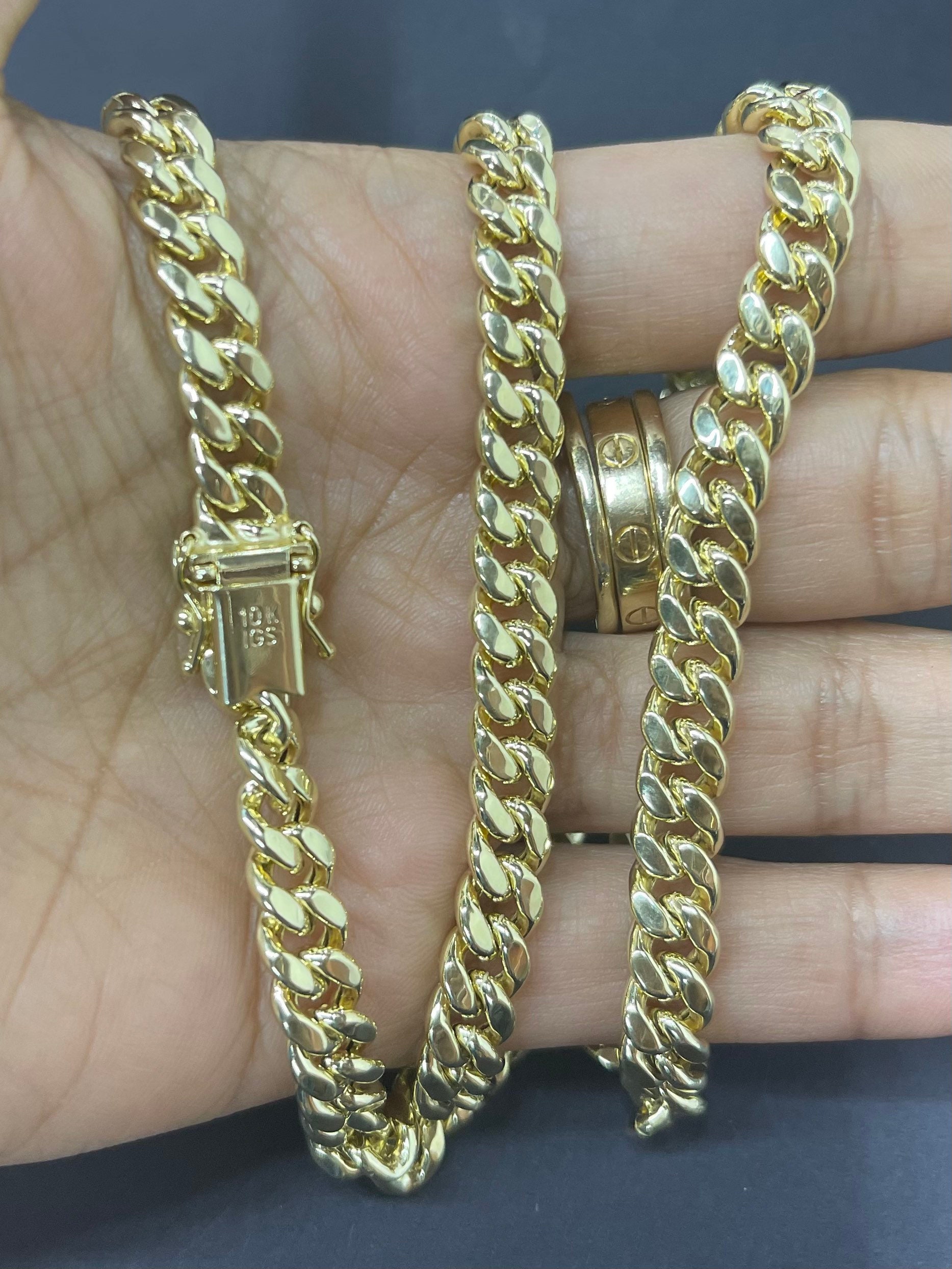 Catena Curb Link 10K Chiusura Lobster Collana In Oro Giallo 10K Catena Cubano - Maglia Curb Da 2,5mm, Chiusura A Granchio, Lunghezze 16-30 Pollici Collana Oro 10K - Foto 8